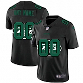Nike New York Jets Customized Men's Team Logo Dual Overlap Limited Jersey Black